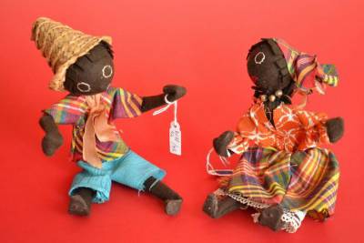Coppia di bambole senegalesi