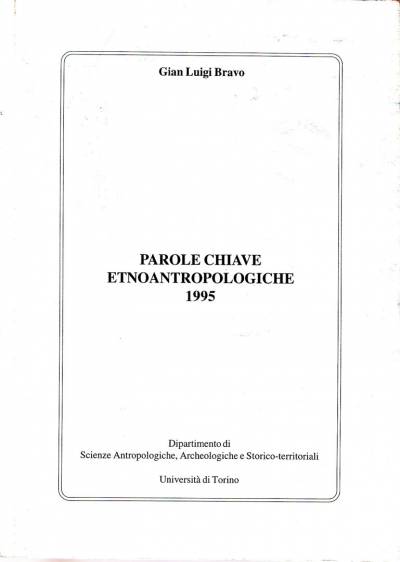 Parole chiave etnoantropologiche 1995